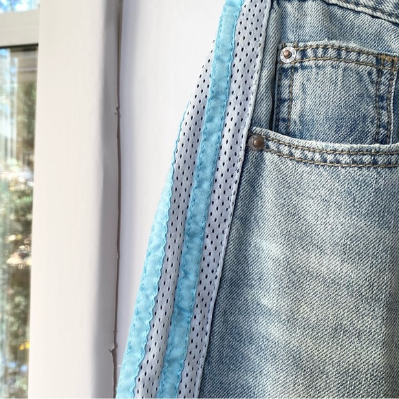 New Urban Outfitters BDG 90s Skater Baggy Jeans Denim Race Track Stripe 26 - Picture 8 of 13